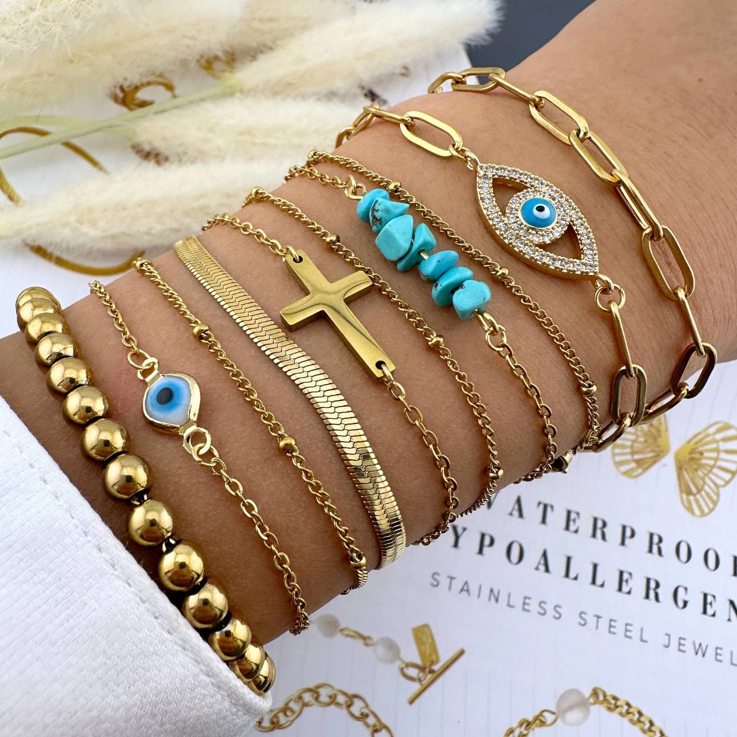 Turquoise Whisper Double Chain Bracelet