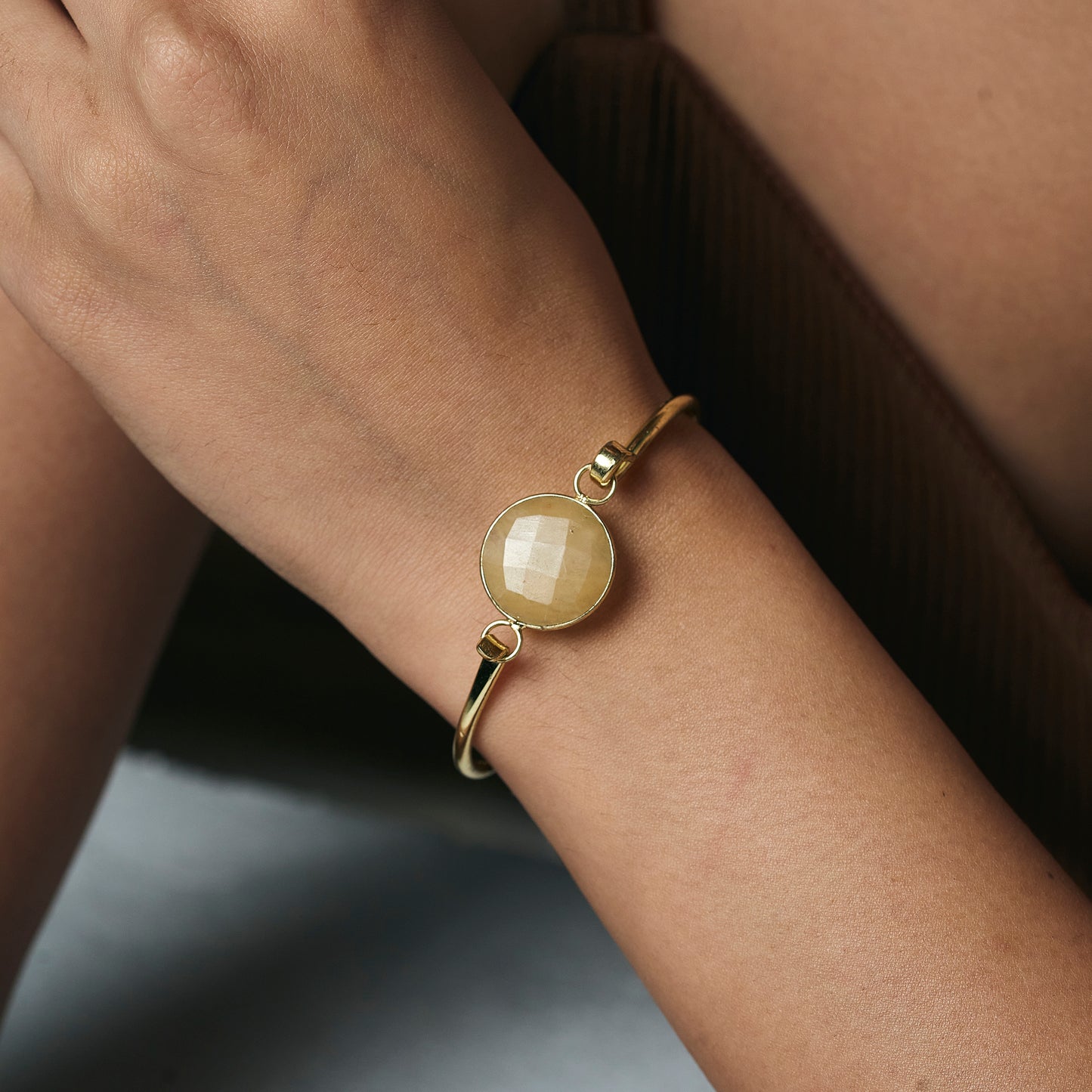 Yellow Aventurine Bangle Bracelet