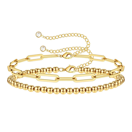 Golden Union Double Chain Bracelet