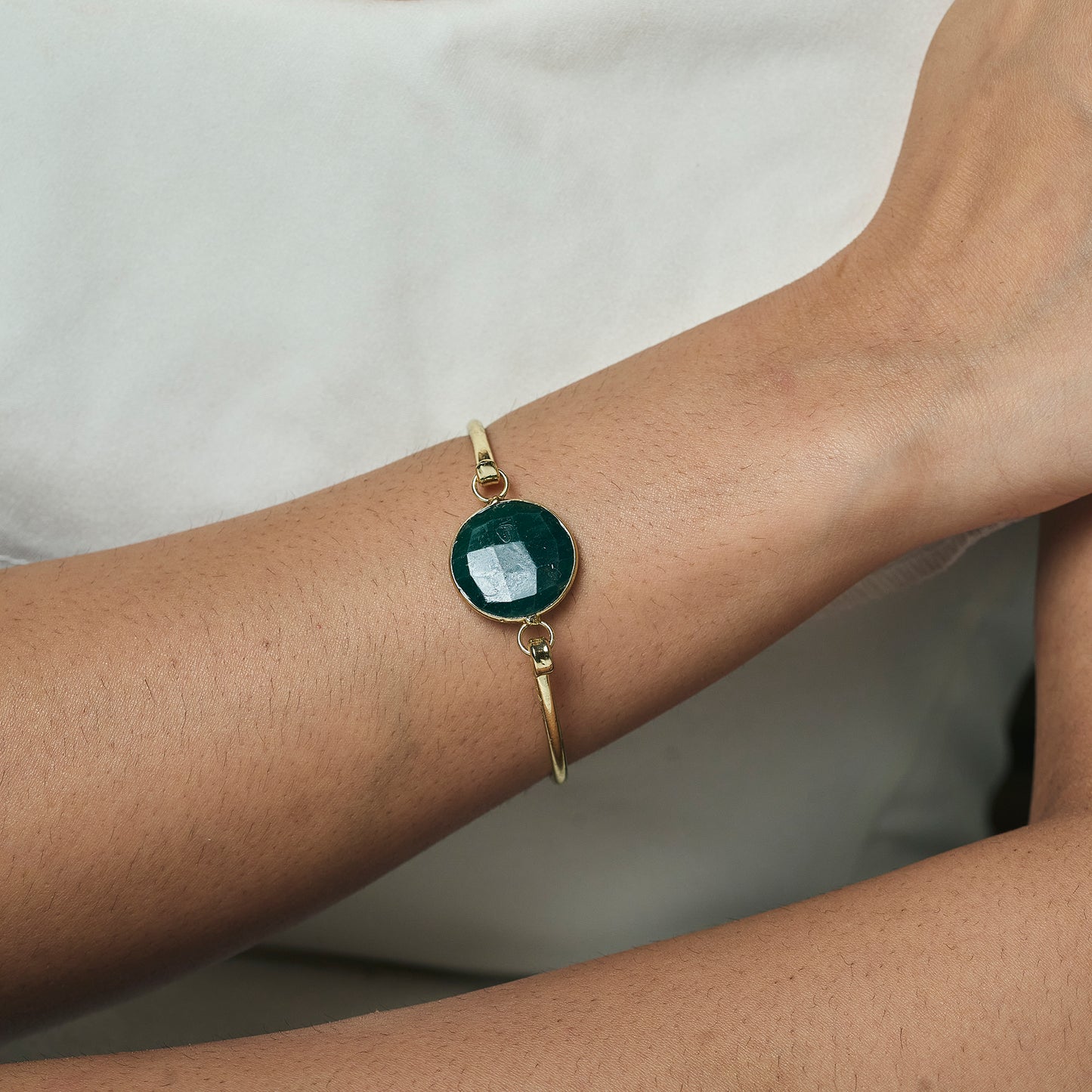 Mica Green Bangle Bracelet