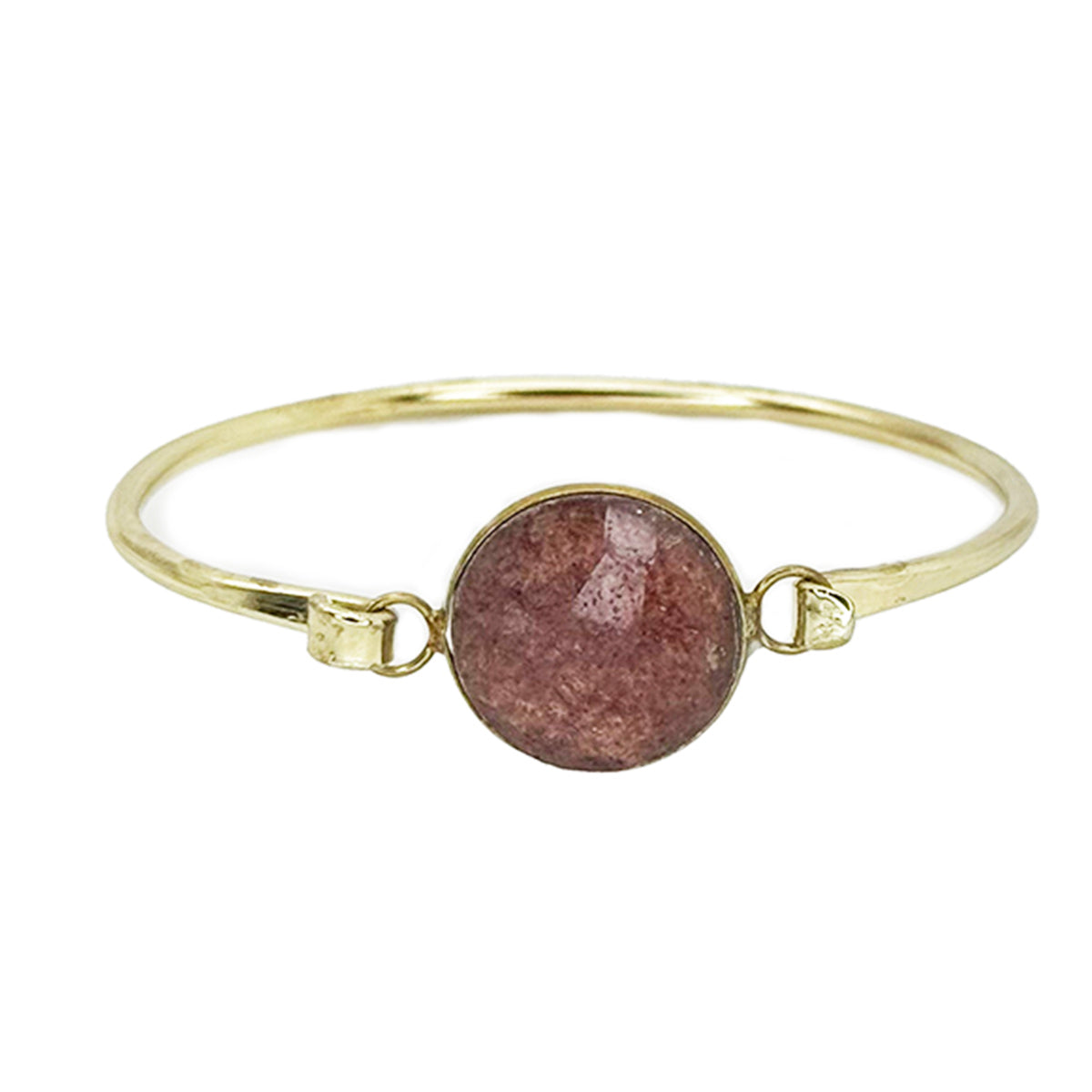 Strawberry Quartz Bangle Bracelet