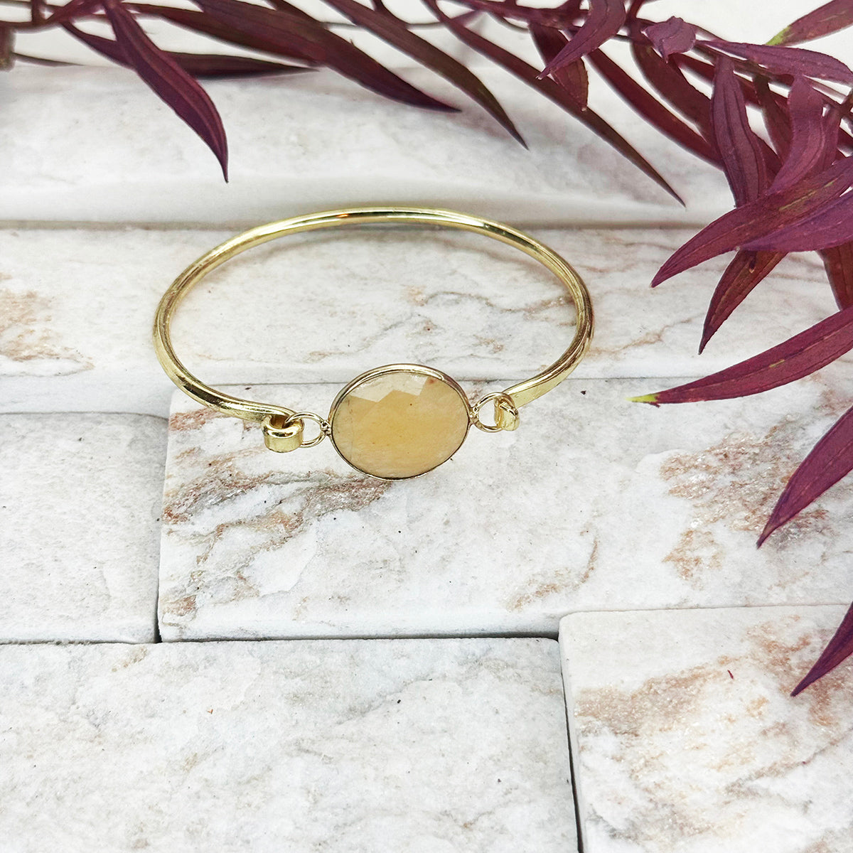 Yellow Aventurine Bangle Bracelet