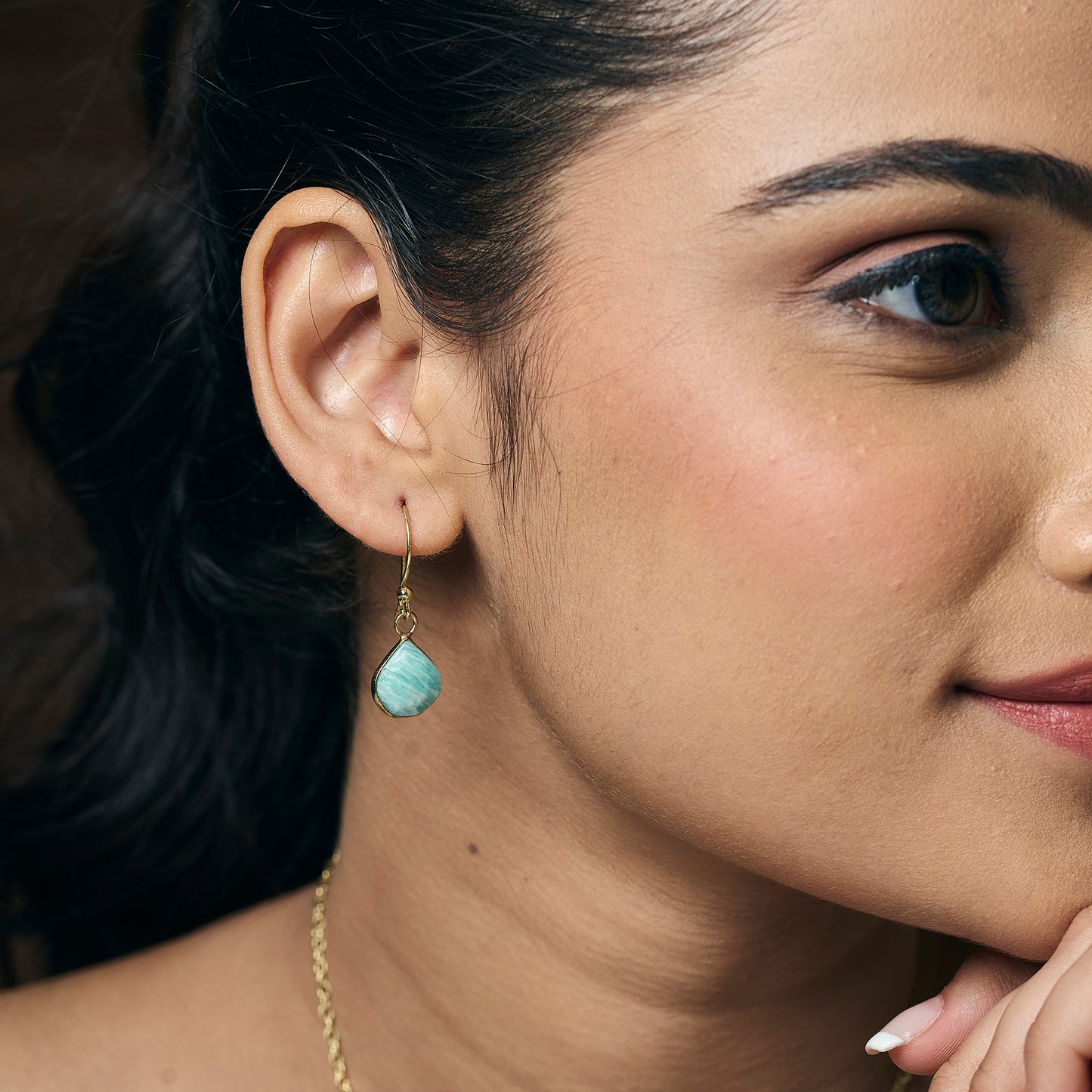 Amazonite Teardrop Earrings