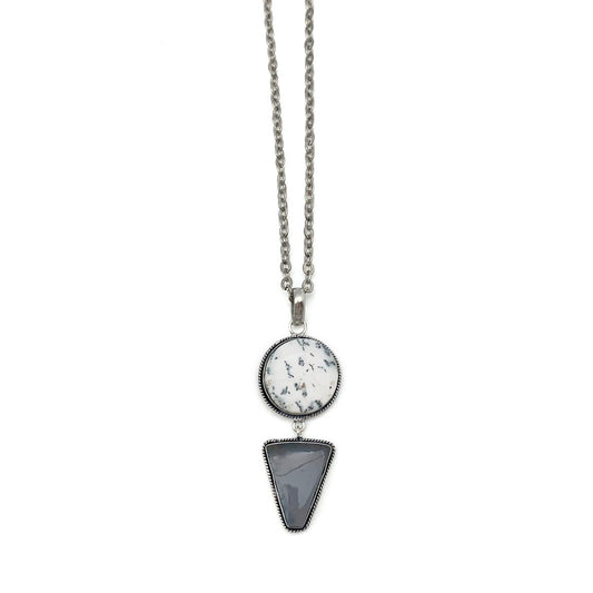 Kashi Dendritic Opal Pendant Necklace