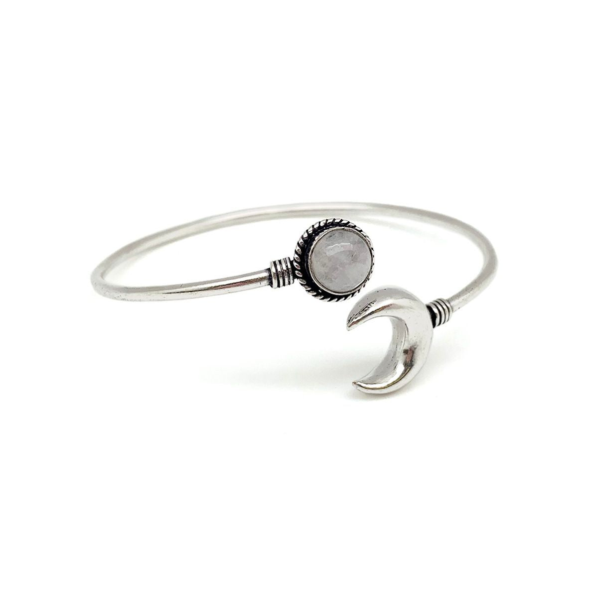 Tanvi Rainbow Moonstone Crescent Bracelet