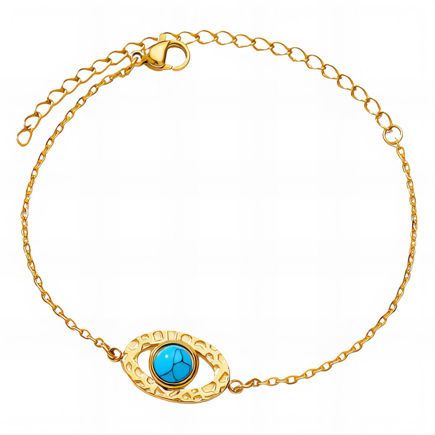 Evil Eye Faux Turquoise Bracelet