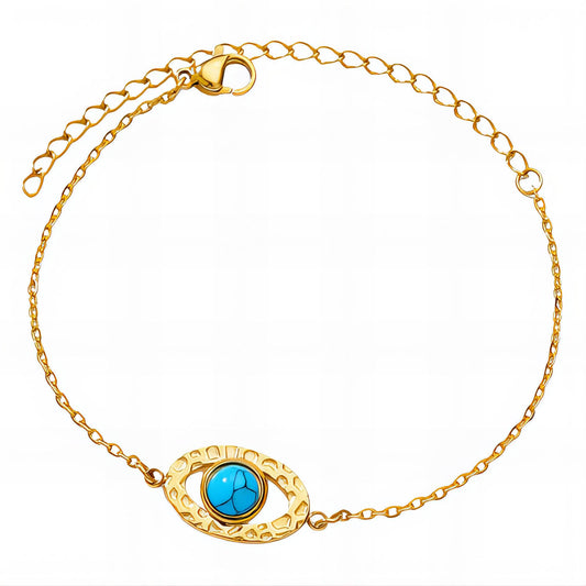 Evil Eye Faux Turquoise Bracelet